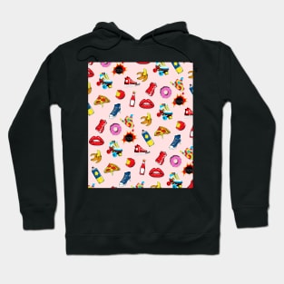 Sticker Colorful of retro pattern Hoodie